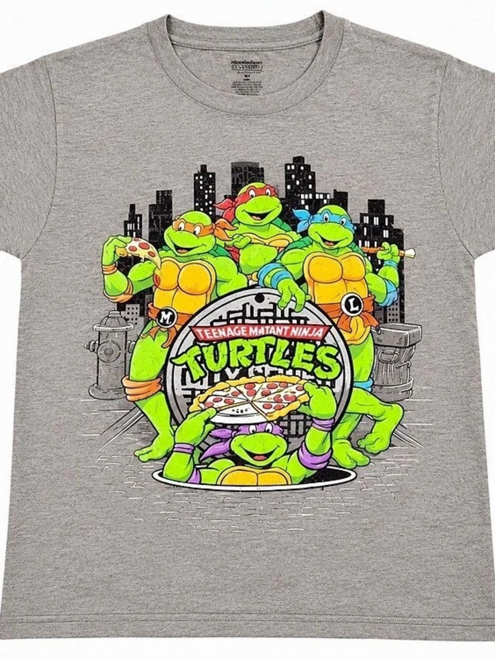 Teenage Mutant Ninja Turtles Graphic Tee Gray Men’s Small